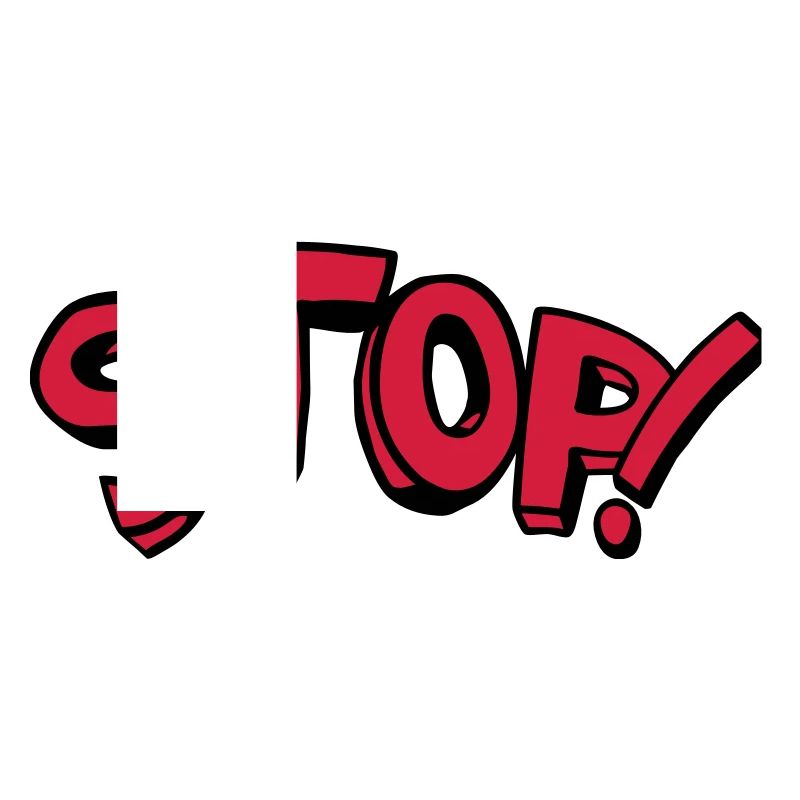 Stop Stehen Bleiben Comic Spruch