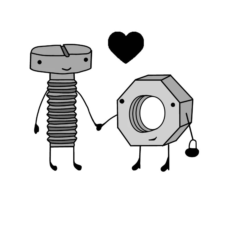 Technical Screws Illustration