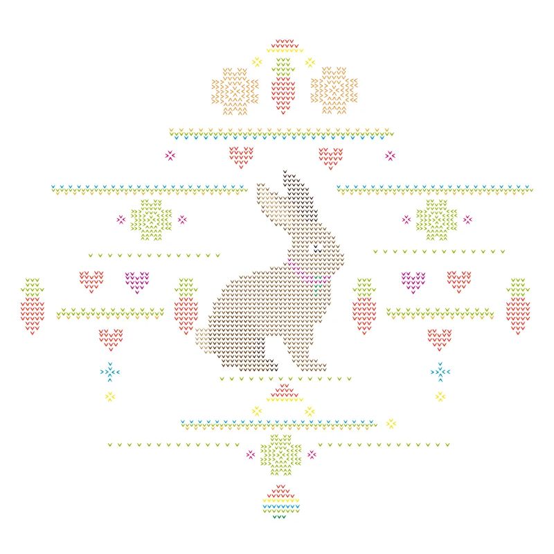 Easter motifs in knitting pattern style for Easter