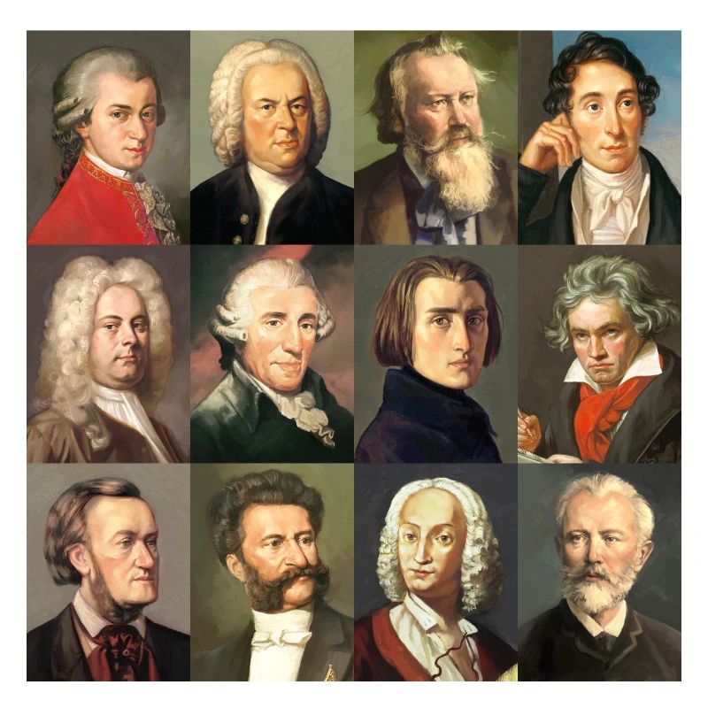 12 classical composers ... from Bach to Wagner