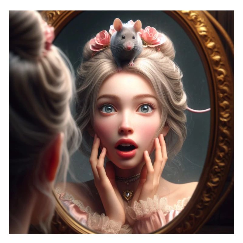 Princess and her reflection with mouse