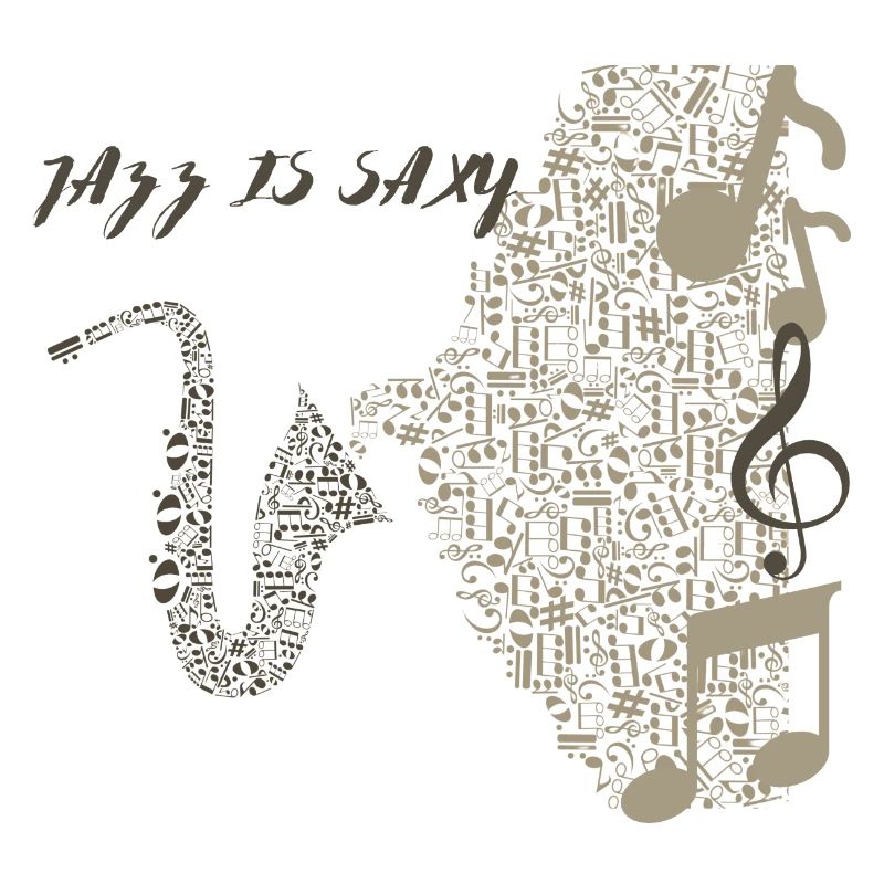Conception de saxophone musical en notes