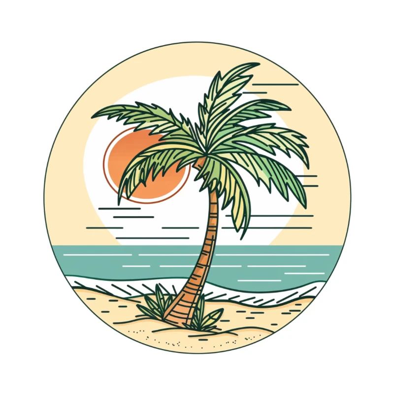 Sunset on the beach