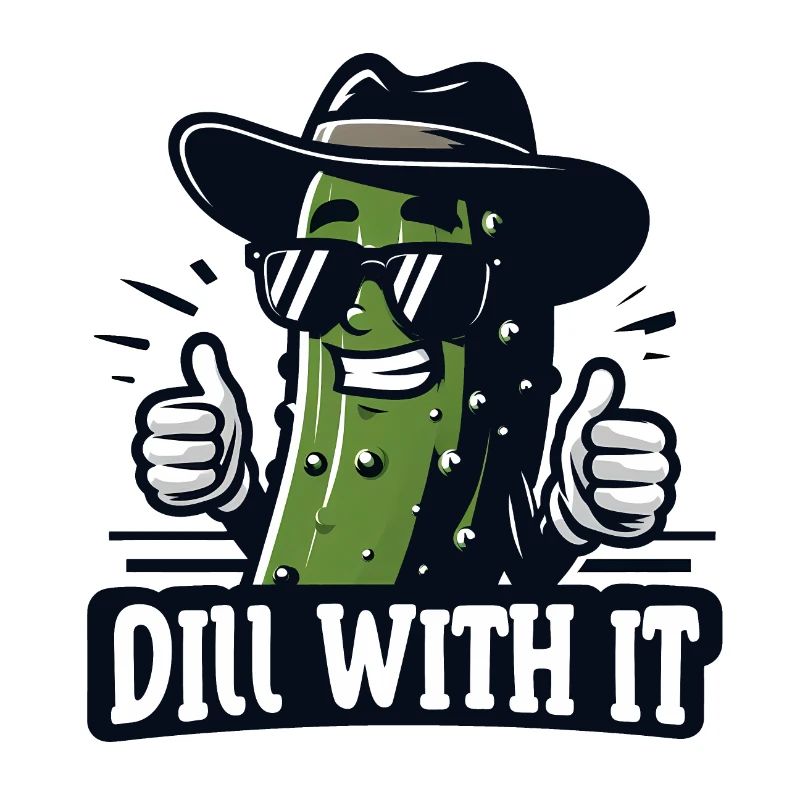 Cool Dill Pickle Pun « Dill With It » Concombre drôle