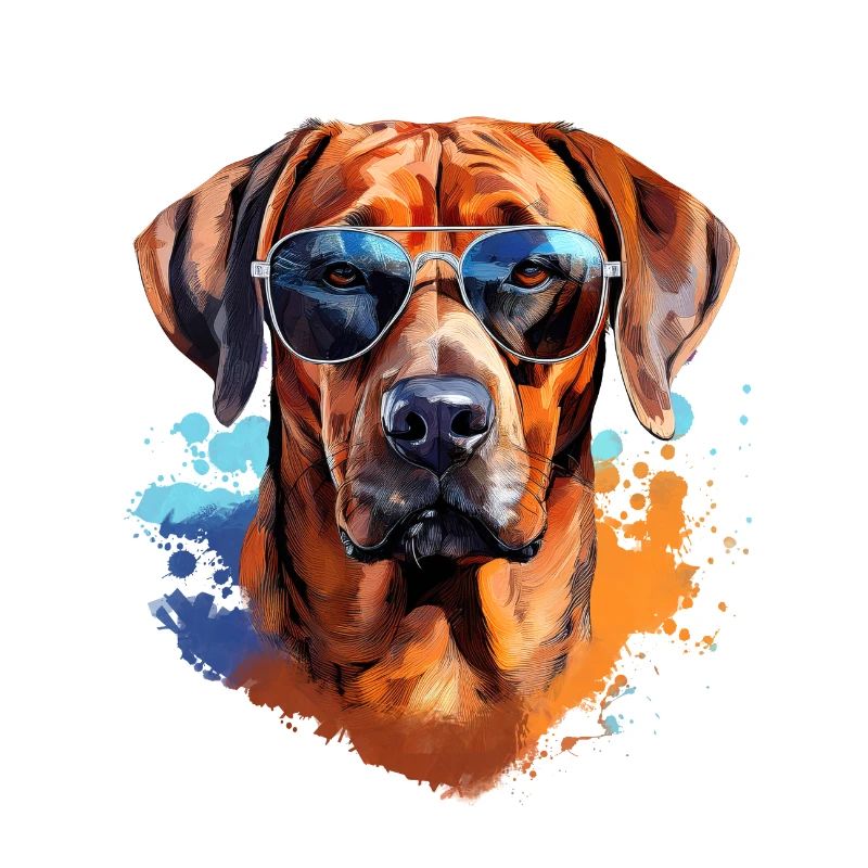 Rhodesian Ridgeback mit Sonnenbrille