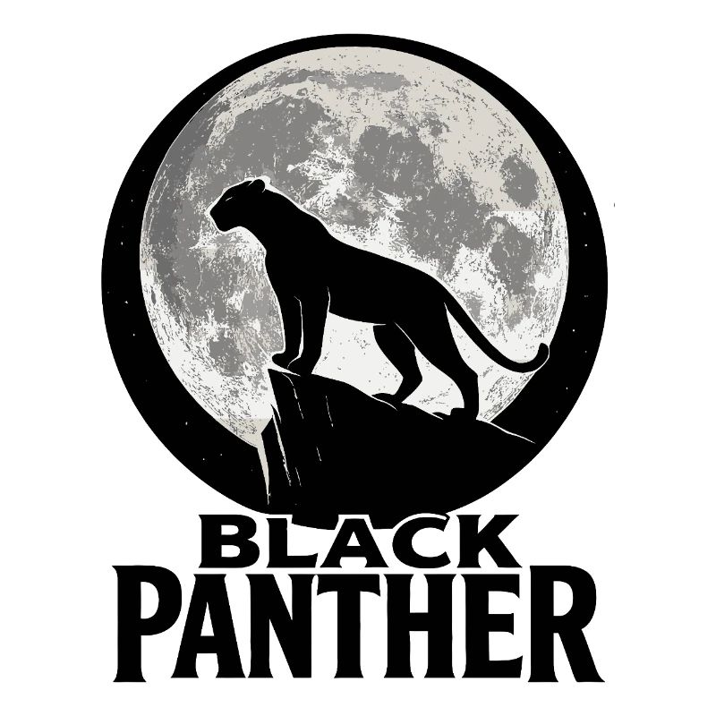 Panther Silhouette Under Full Moon