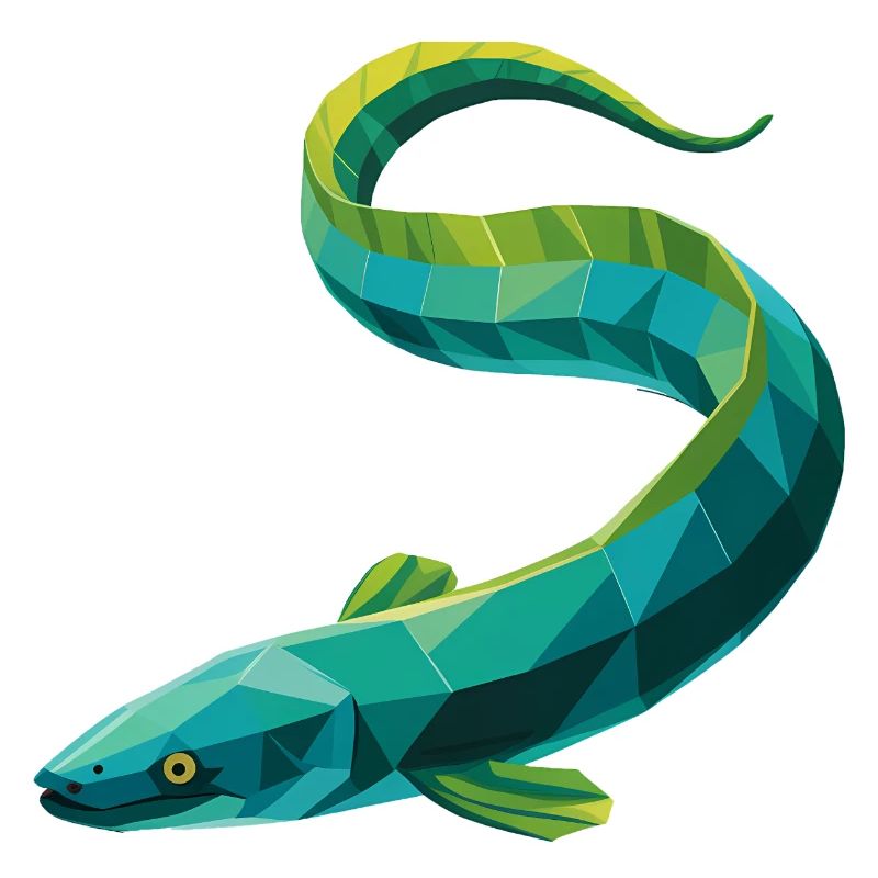 Anguille - Cool Low Poly Logo