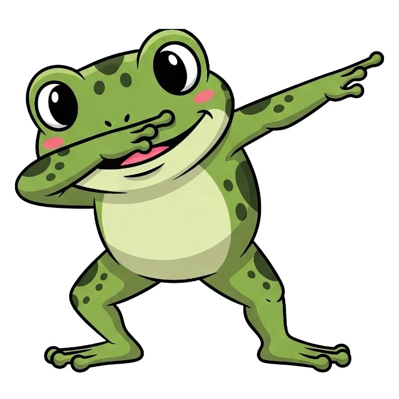 Cute Frog Toad Toad Dabbing Kids Cartoon