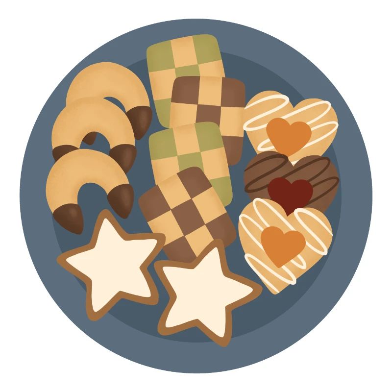 Whimsical Cookie Assortment Plate