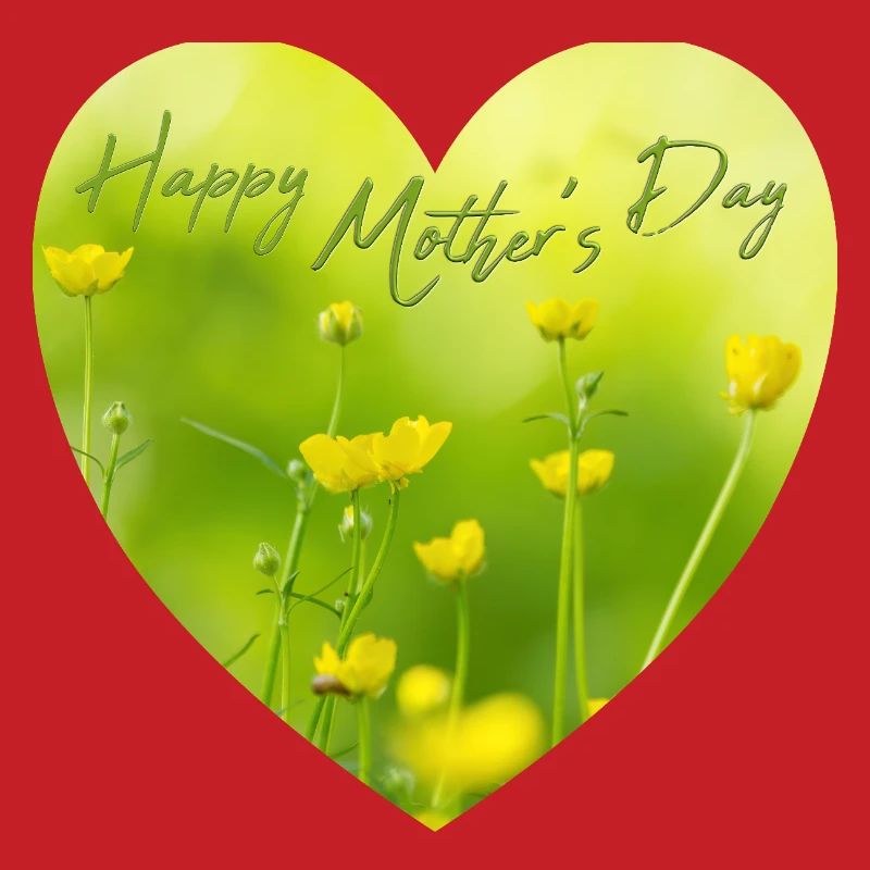 Herz mit Blumen zum Muttertag Geschenk Muttertag