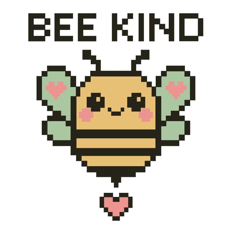Bee Child - Pixel Bee with Hearts