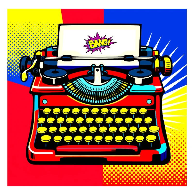 Pop Art Bang Typewriter
