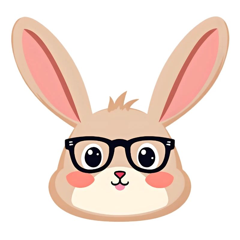 Rabbit with glasses