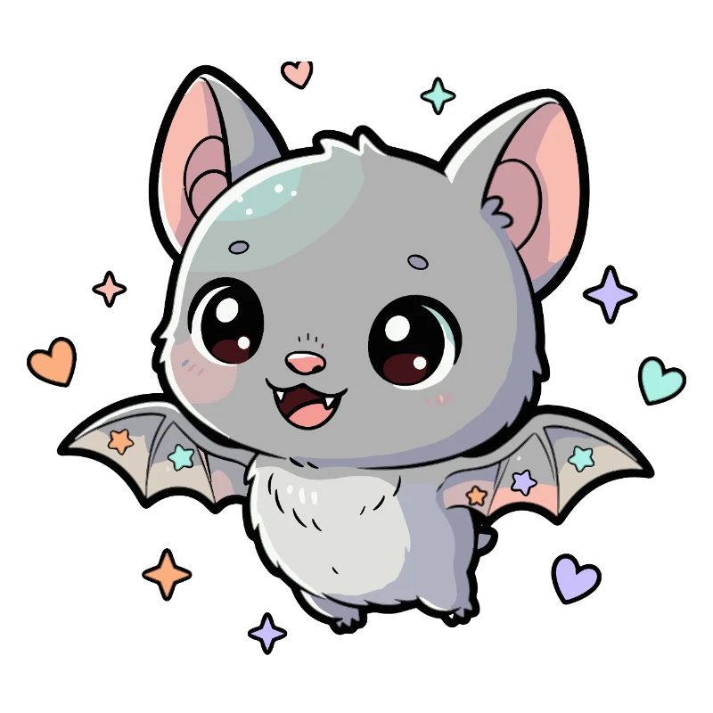 Kuschelfledermaus mit Pastellsternchen
