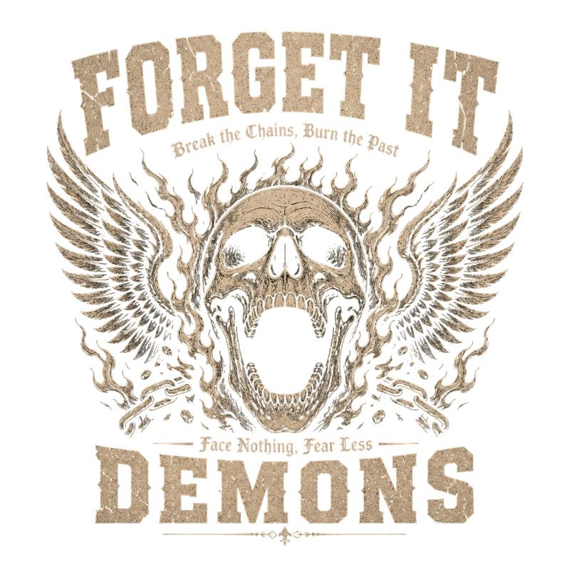 Forget It Demons Skull Wings