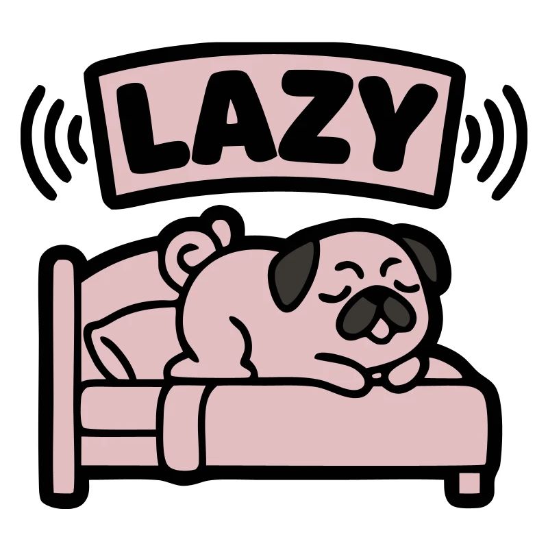  Lazy Mops Hund Bett Introvertiert
