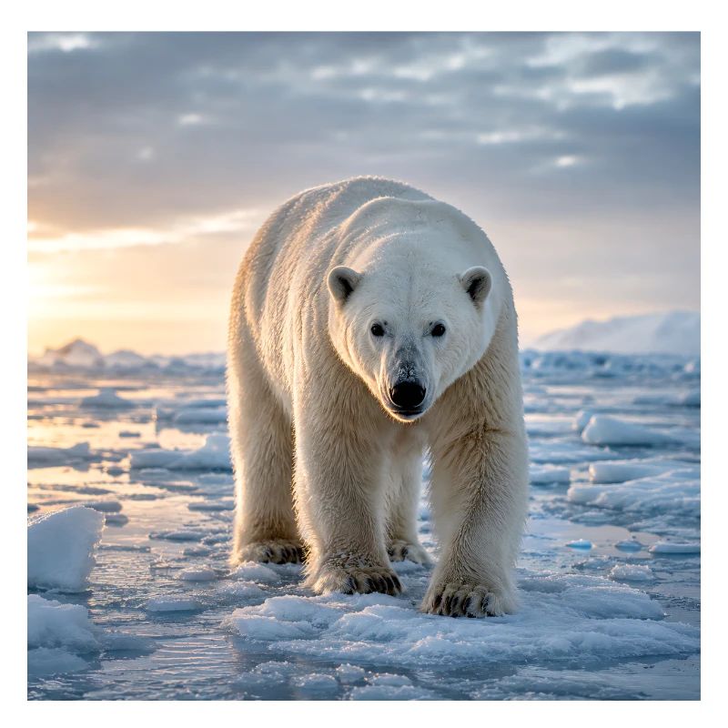 Arktischer Eisbär auf Eis
