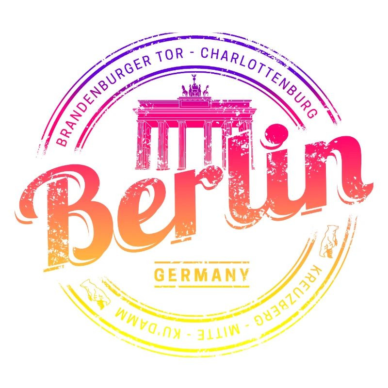 Berlin in Deutschland mit Regenbogenfarben Design