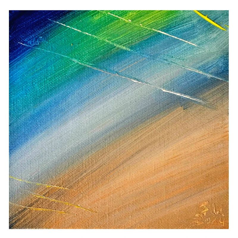 Flux de couleur et lignes dorées