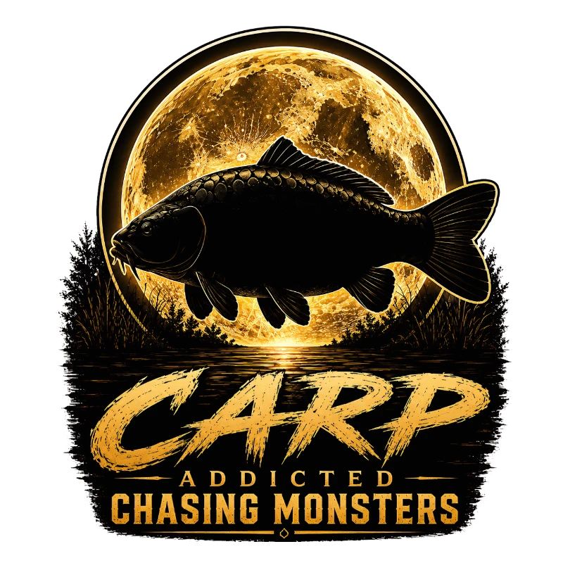 Mitternachtskarpfen-süchtiges Monsterfischen-Design