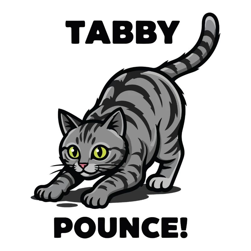 Tigerkatze Tabby springt Katzenjagd