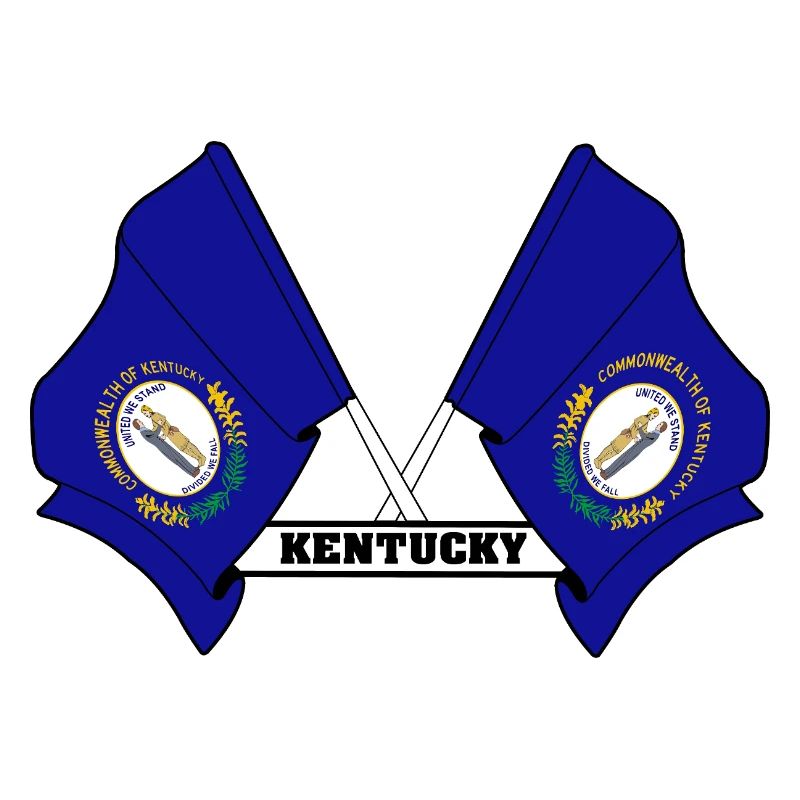 Two flags text KENTUCKY