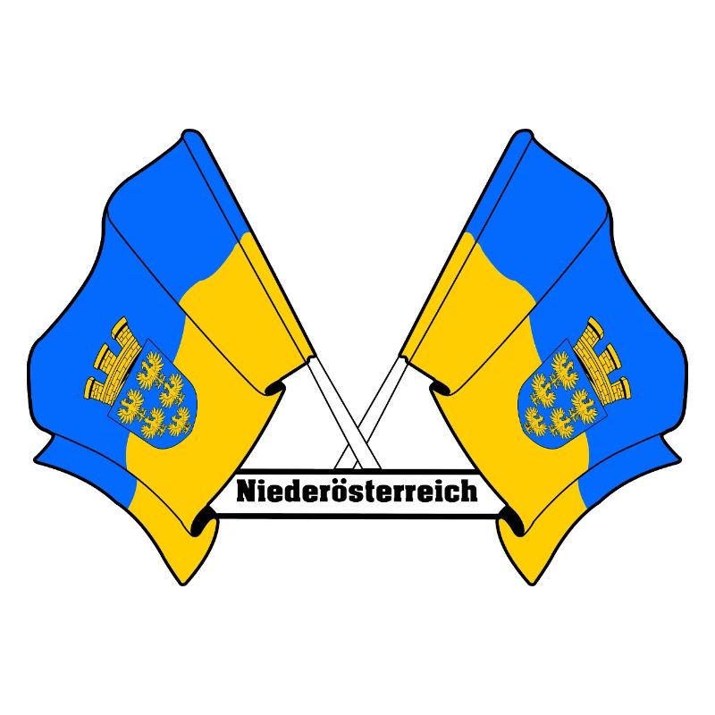 Lower Austria Flag with Text