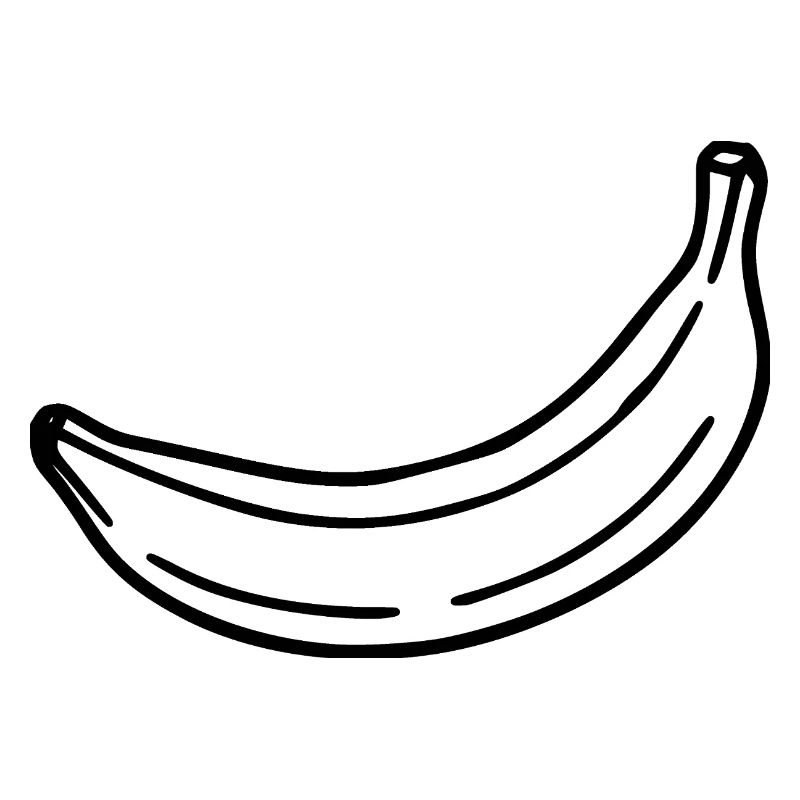Banane minimal Geschenk minimalistisch schwarz