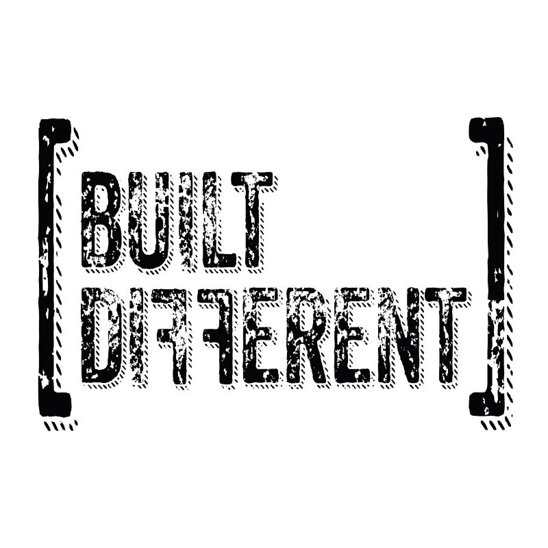 Built Different – Trend Statement Typo Saying