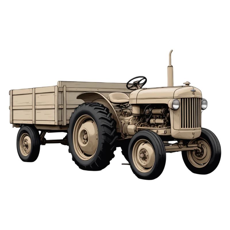 Vintage Tractor Field Work