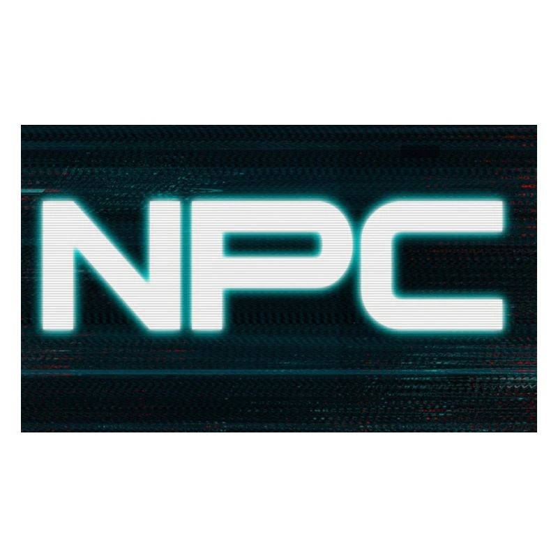 Neon NPC Glitch Stil