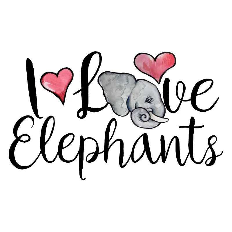 Cœurs d’éléphant aquarelle