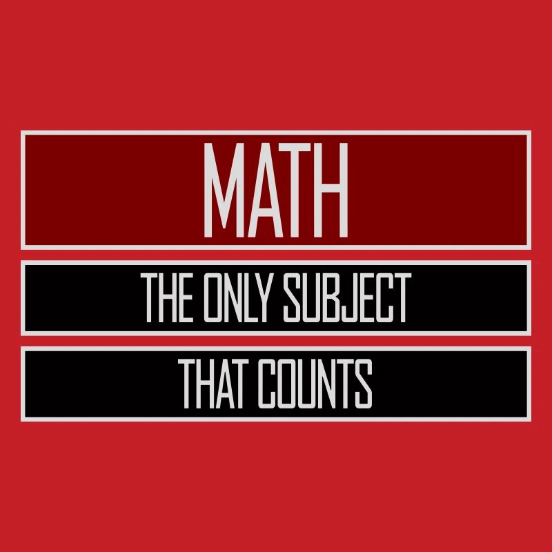 Math The Only Subject That Counts Nerd Mathe Logo