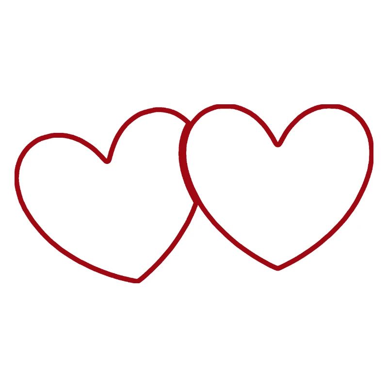 2 rote Herzen Herz Geschenk Valentinstag