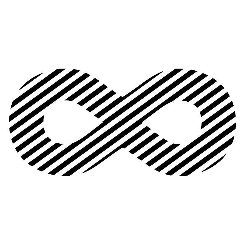 Signe de l'infini - rayures de modèle