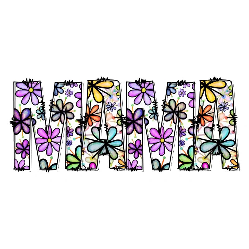Floral Rainbow Word Pattern