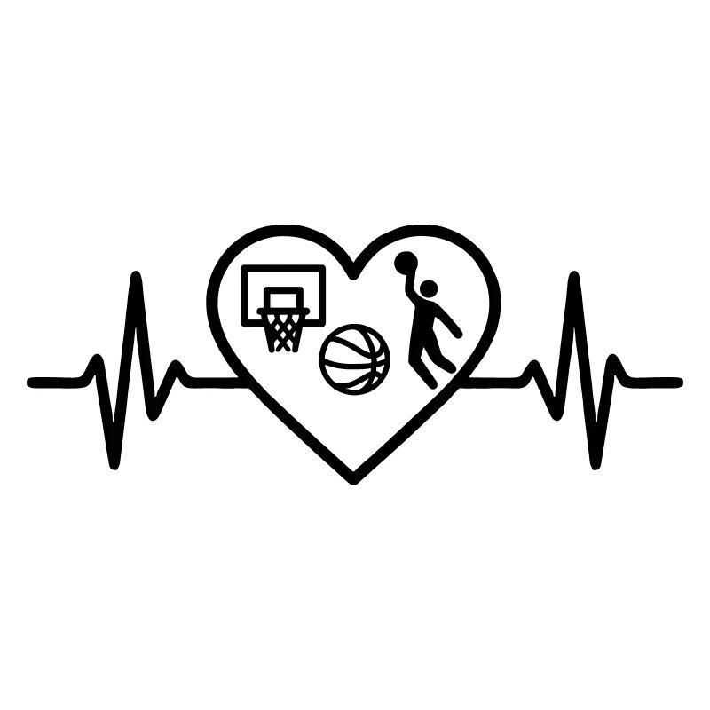 Basketball Heart Ball Basket Player