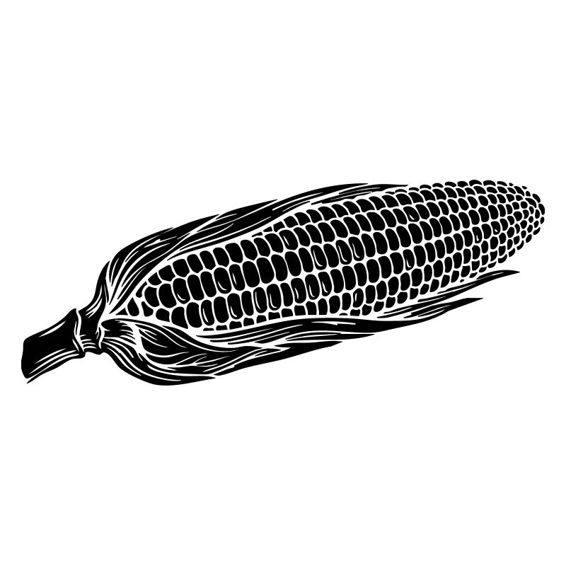 Corn on Cob Silhouette