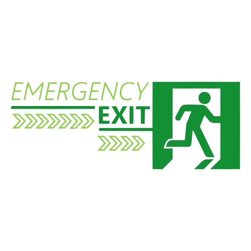 Emergency EXIT Green Flag