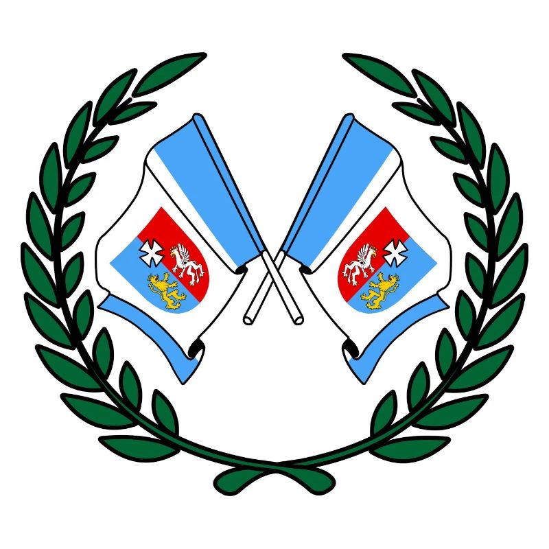Flags Subcarpathia laurel wreath