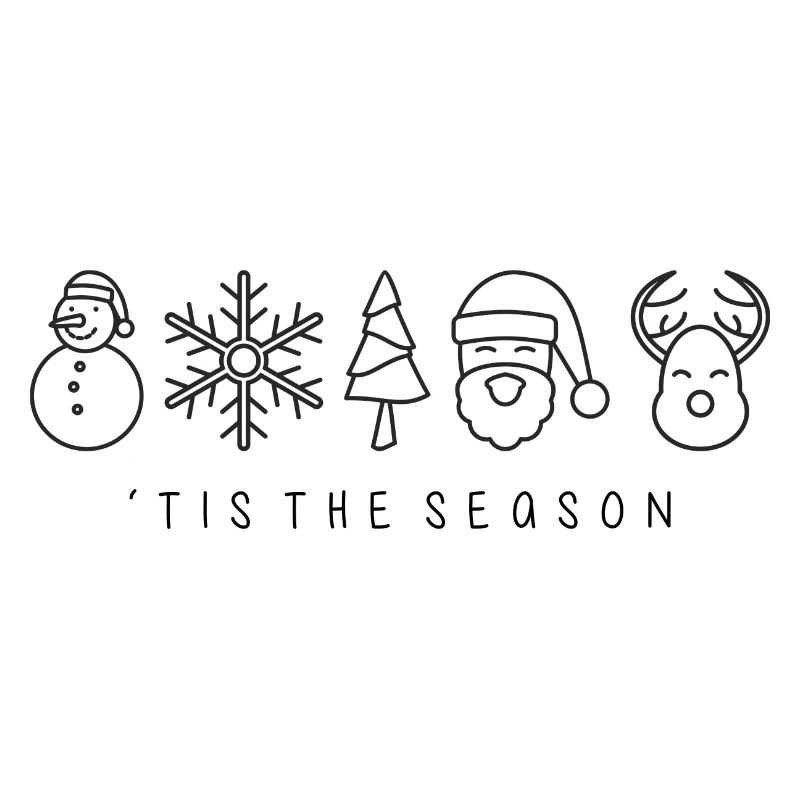 Ensemble d’icônes de vacances d’hiver