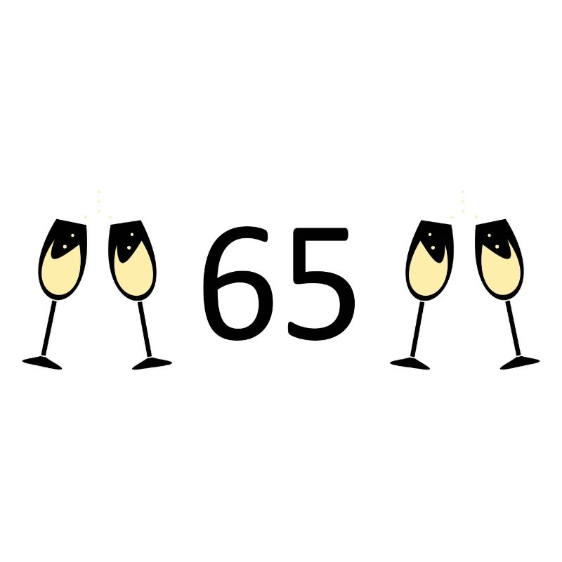 65e anniversaire 65 ans 65 Numéro 65 Noir