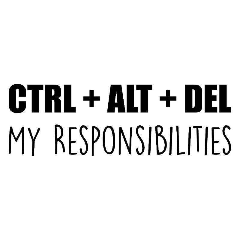 ctrl + alt + del : my responsibilities