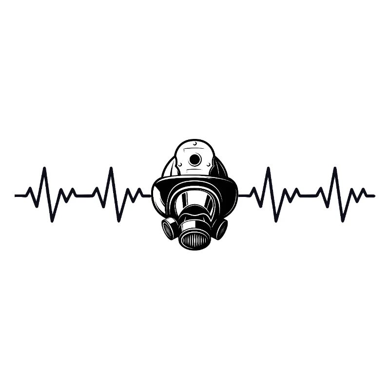 Firefighter Fire Brigade ECG Heartbeat
