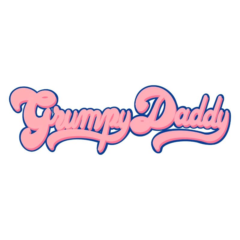 Script rétro de Grumpy Daddy - Couleur « Chewing-gum »