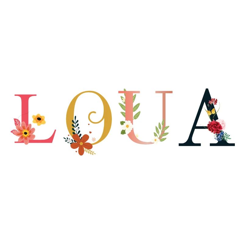 Le nom de LOUA est fleuri