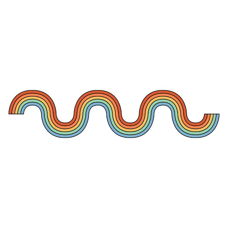 Waves Rainbow Retro