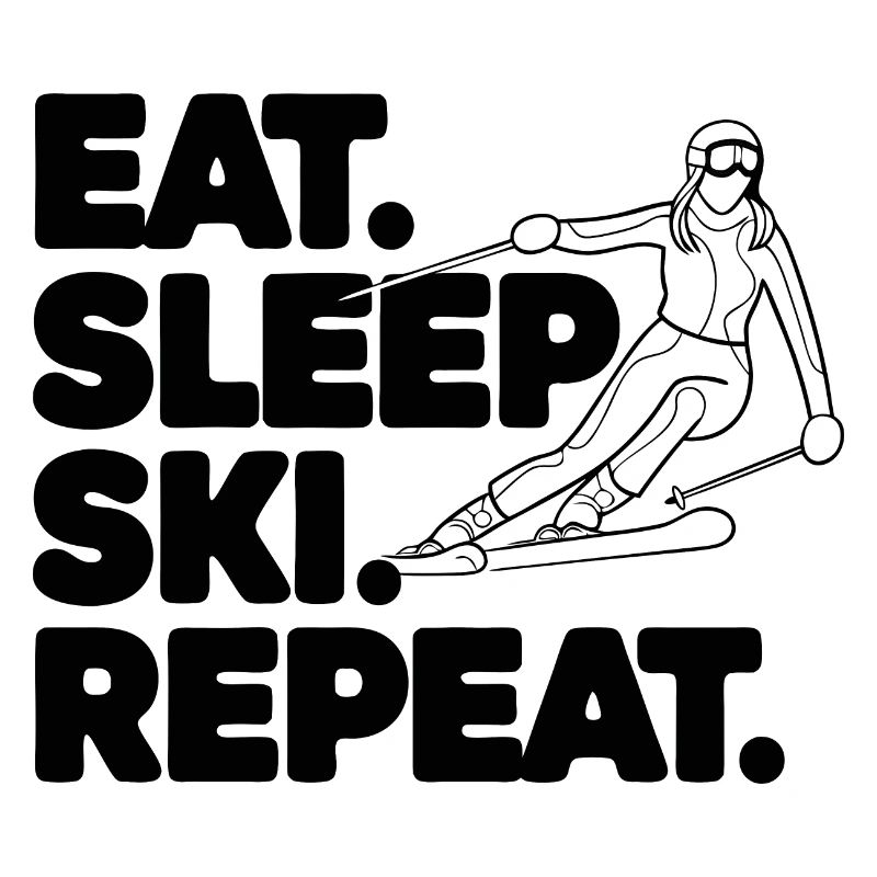 Panneau de ski avec texte inspirant