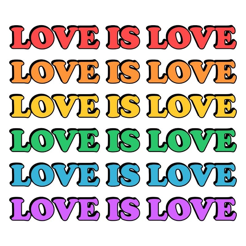 Rainbow  Live and Let Live Typography