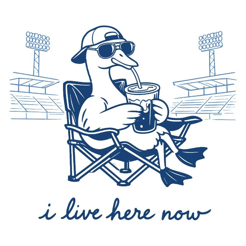 Funny Goose I Live Here Now Baseball